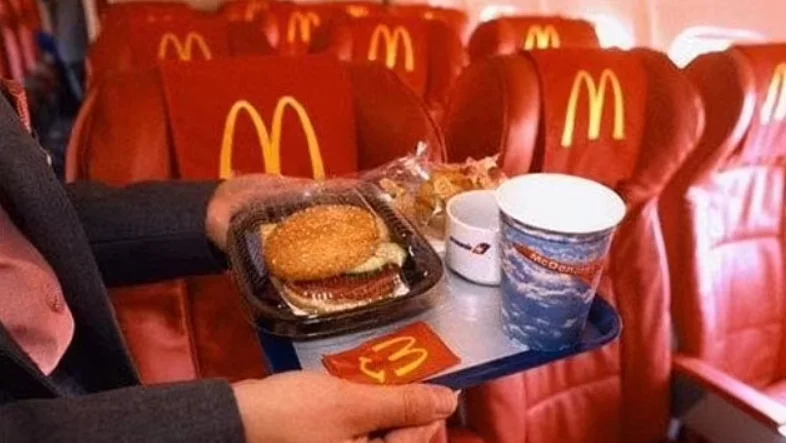 McDonald's once flew a McPlane which served hamburgers and fries 30,000ft in the sky and this is what happened to it