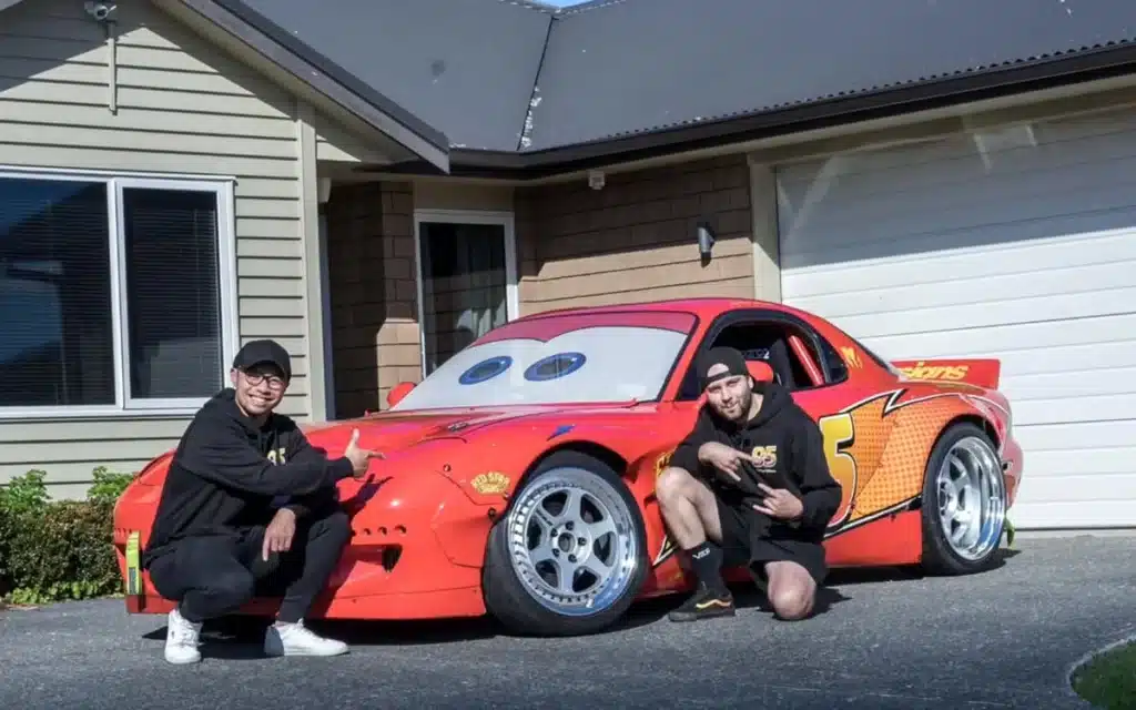 Lightning McQueen comes to life as a Mazda RX-7 drift machine with the coolest style