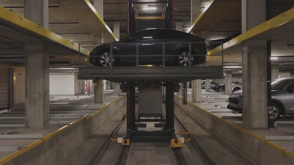 California garage capable of parking and charging your EV automatically with no human assistance at all