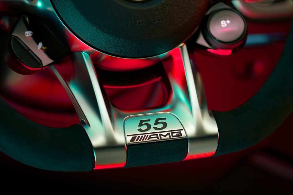 Mercedes AMG G 63 steering wheel detail