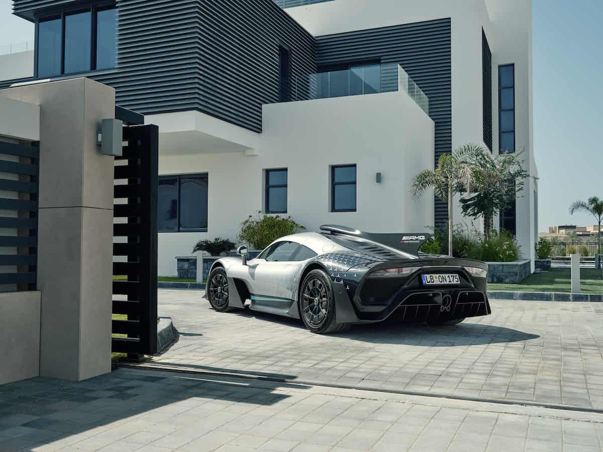 The rear of the Mercedes-AMG One