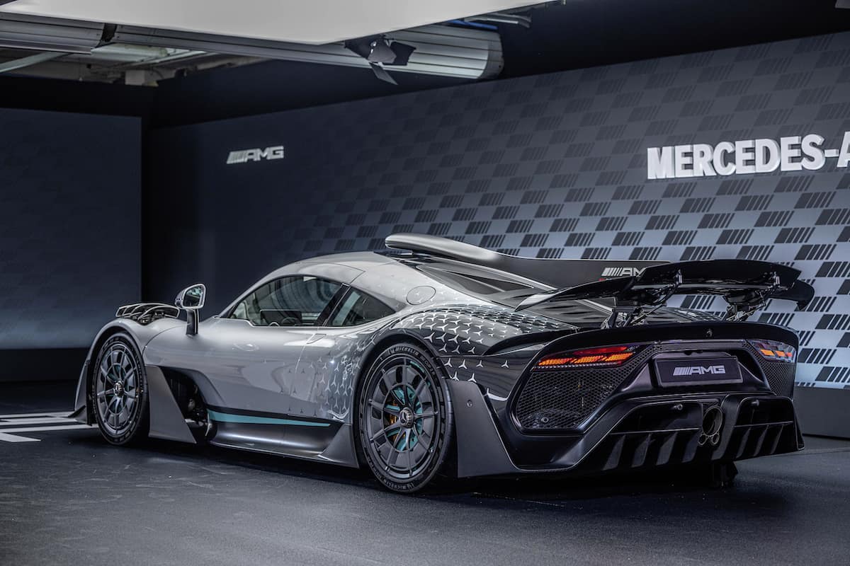 The rear of the Mercedes-AMG One
