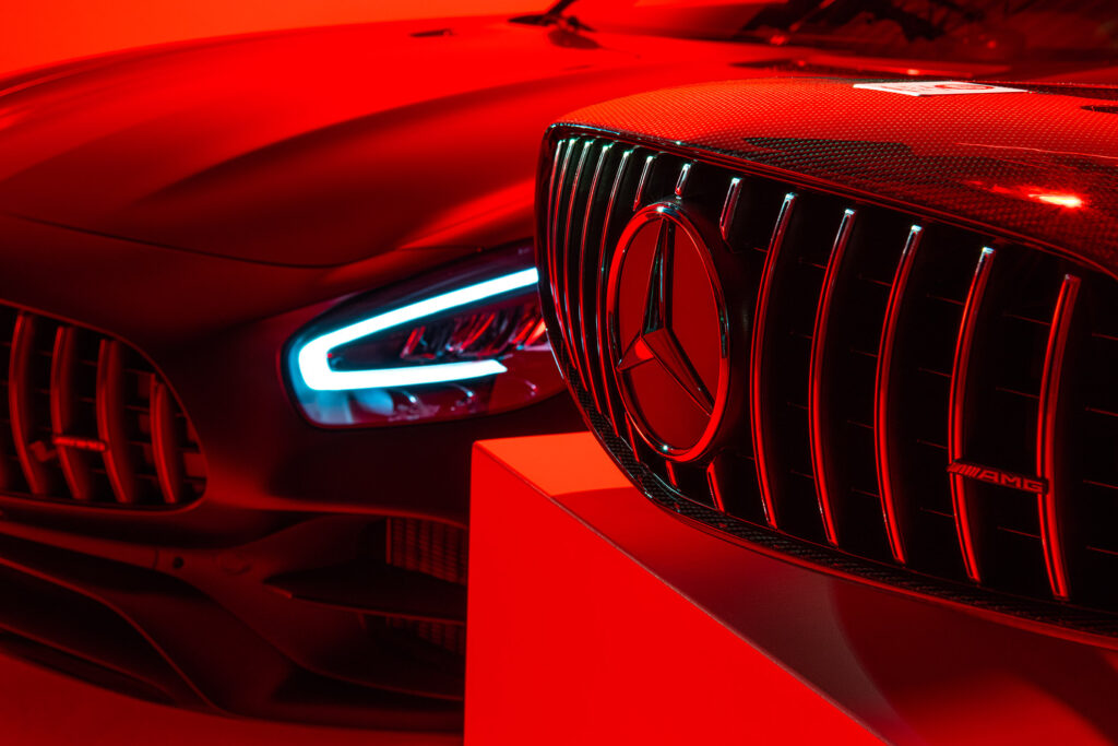 Mercedes-AMG supercar-shaped speaker close up