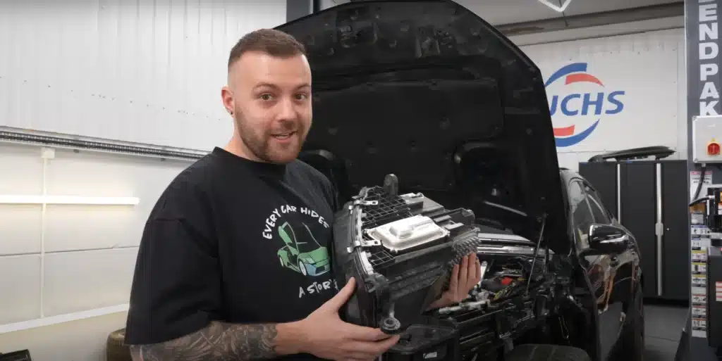 Man takes a massive risk driving his destroyed Mercedes GLE63S for the first time