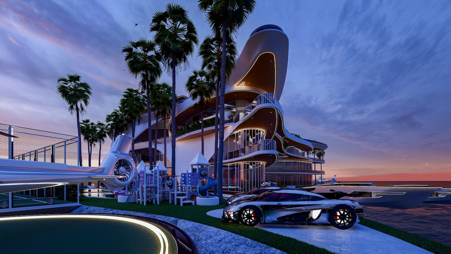 Insane 50m concept mansion for Lionel Messi revealed