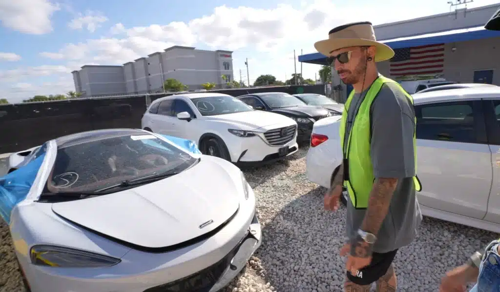 YouTuber finds a ton of crash-damaged supercars in Miami graveyard and some look too good to be dead