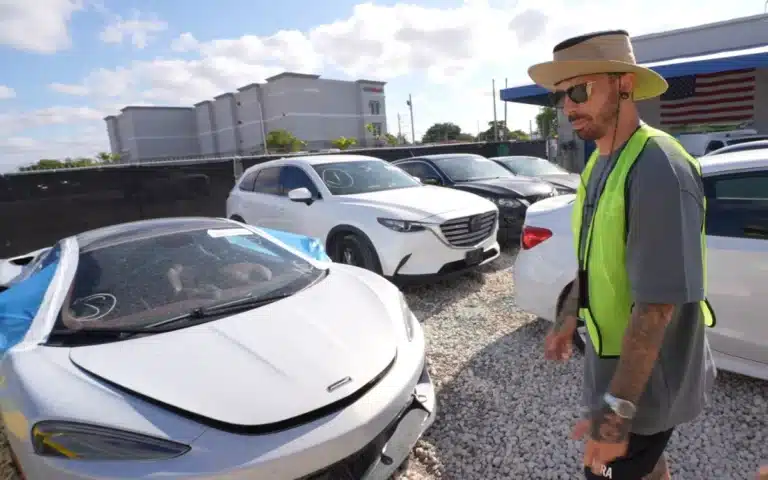 YouTuber finds a ton of crash-damaged supercars in Miami graveyard and some look too good to be dead