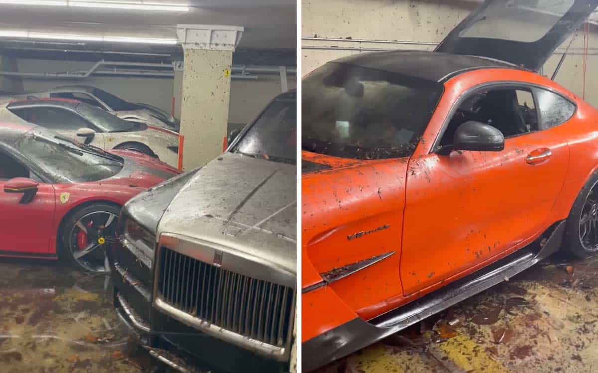 Ferraris, Rolls-Royce, and Mercedes destroyed by Miami floods