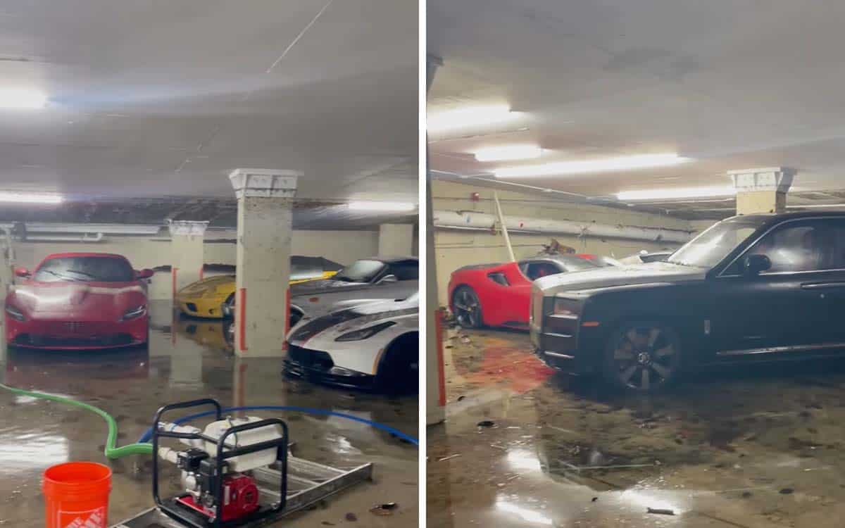 Ferraris, Corvette, and Rolls-Royce destroyed by Miami floods