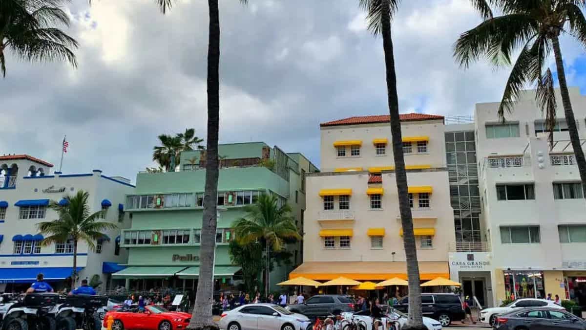 South Beach’s Ocean Drive and its art deco buildings.