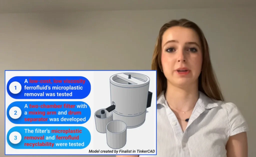 Virginia high school student creates membrane-free filter that removes microplastics from water at a low cost