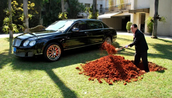 Millionaire announced he'd be burying his $416K Bentley Continental Flying Spur when he dies but after backlash he revealed his ingenious real reason