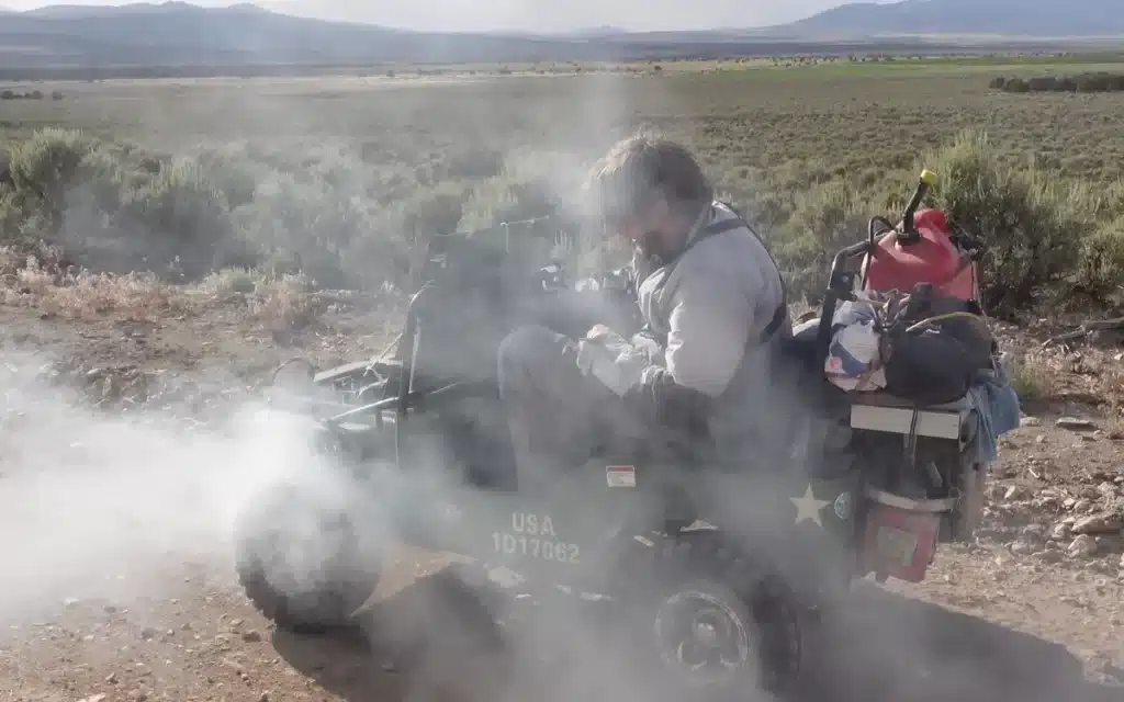 Mini Jeep Utah off-road in Utah engine failure