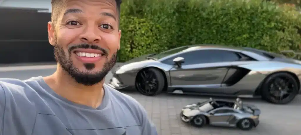 YouTuber surprises son with a working electric replica of his real Lamborghini