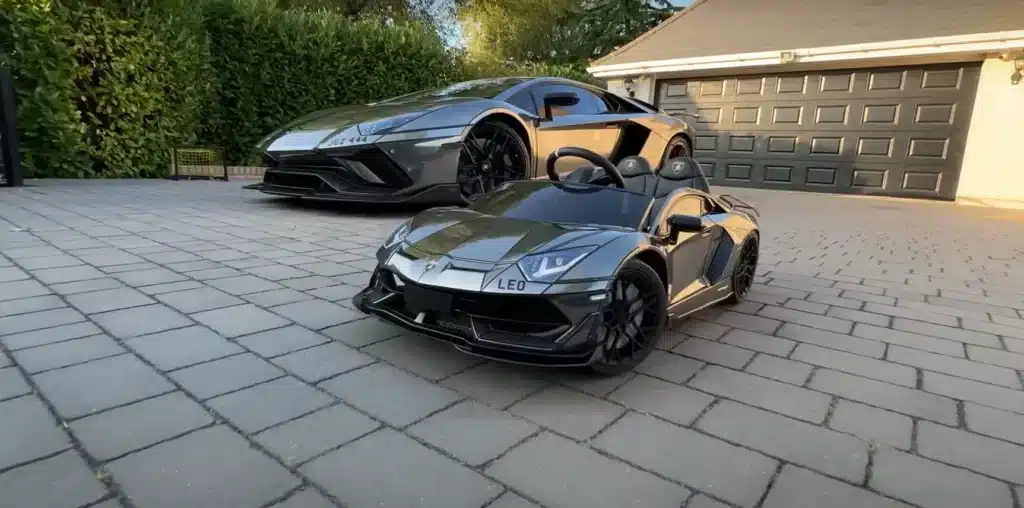 YouTuber surprises son with a working electric replica of his real Lamborghini