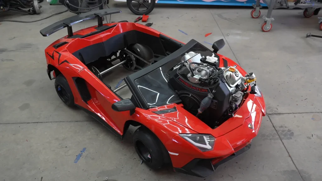 Idaho man installs massive V-Twin engine into mini toy Lamborghini to create the ultimate drift machine