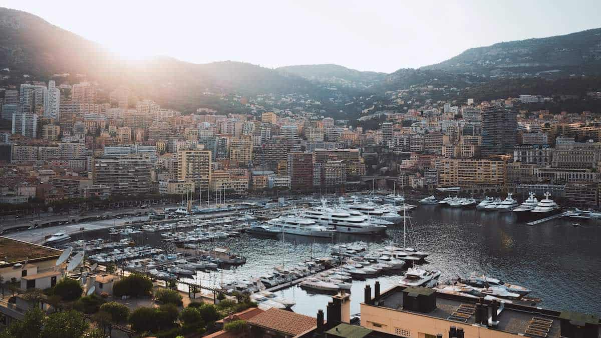 Yachts moored in Monaco, where the Grand Prix will be held this weekend.