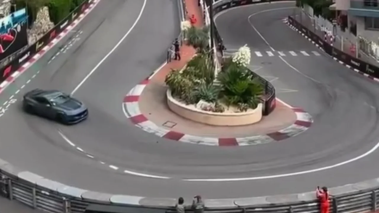 Formula Drift champion James Deane casually drifts Mustang through infamous Monaco hairpin like it's nothing