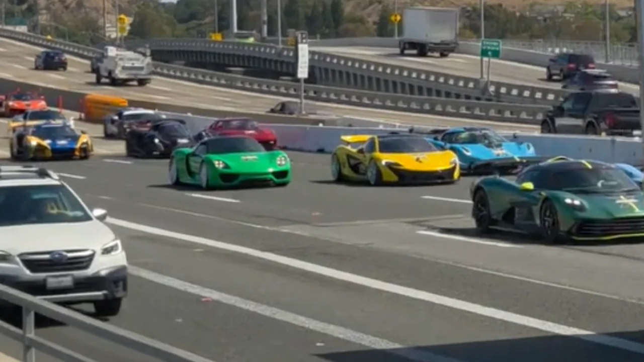 California highway transformed by $20M of hypercars descending upon Monterey Car Week and it's a jaw-dropping sight