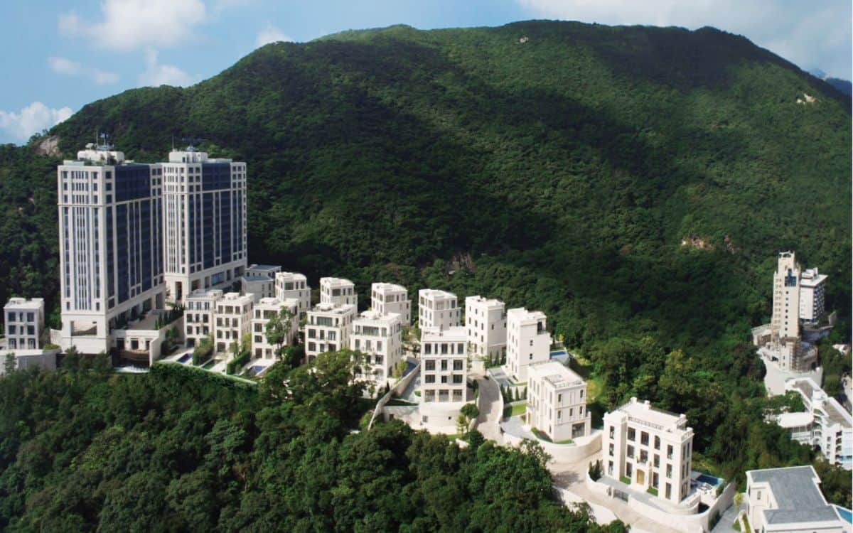 An aerial view of the Mount Nicholson development in Hong Kong.