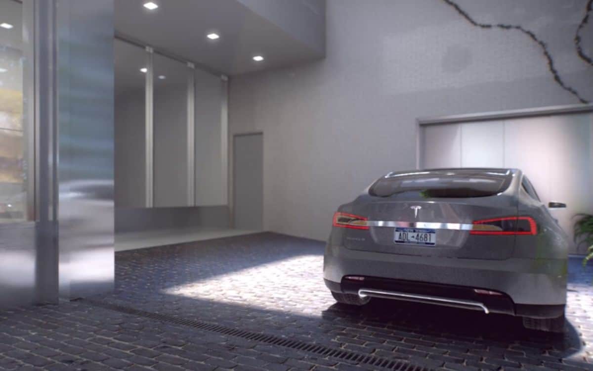 A render of a parking space at 42 Crosby St, New York.