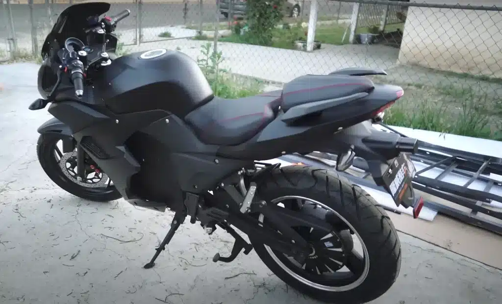 Man unboxes $1,500 electric sportsbike that took six months to be shipped to the US from China