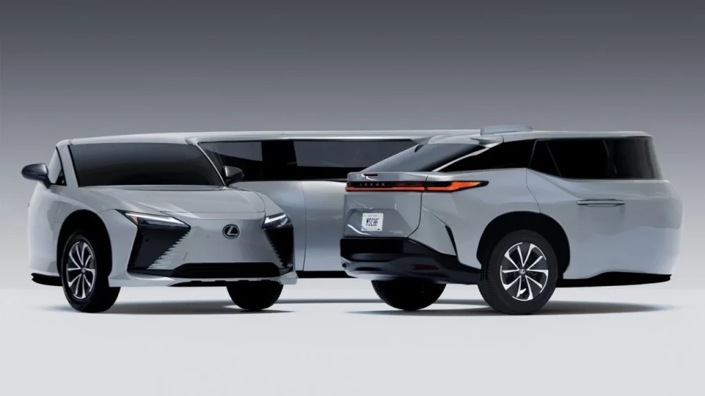 Two Lexus cars have been fixed together to form one of the oddest looking vehicles you'll see and it's been spotted in New York