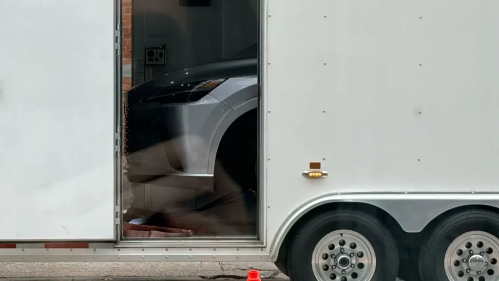 Two Lexus cars have been fixed together to form one of the oddest looking vehicles you'll see and it's been spotted in New York