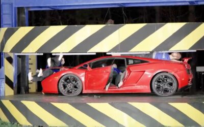 MrBeast crushes a $200,000 Lamborghini Gallardo in a hydraulic press machine