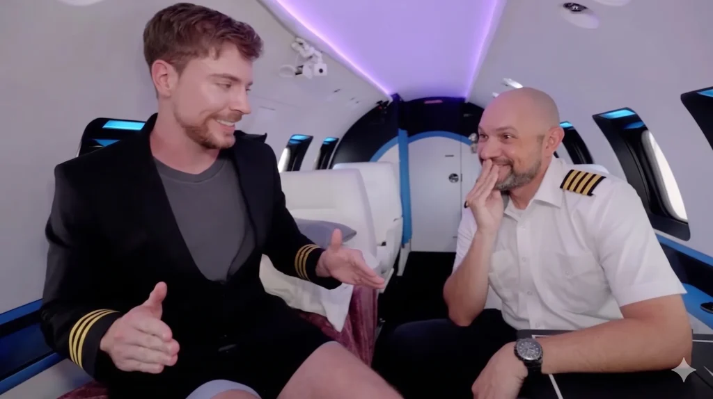 Pilot who spent 100 days inside $2.5M private jet for MrBeast video reveals whether he kept the plane