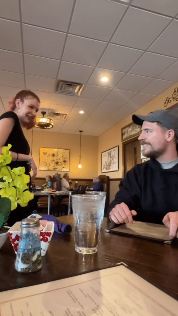 MrBeast divided the internet by tipping waitress with free car