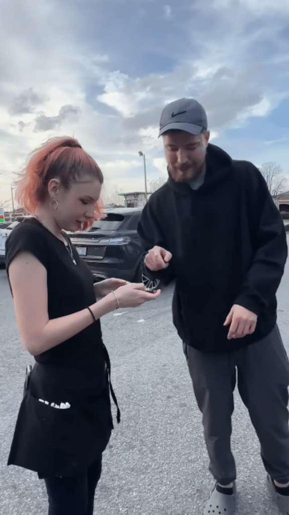 MrBeast divided the internet by tipping waitress with free car