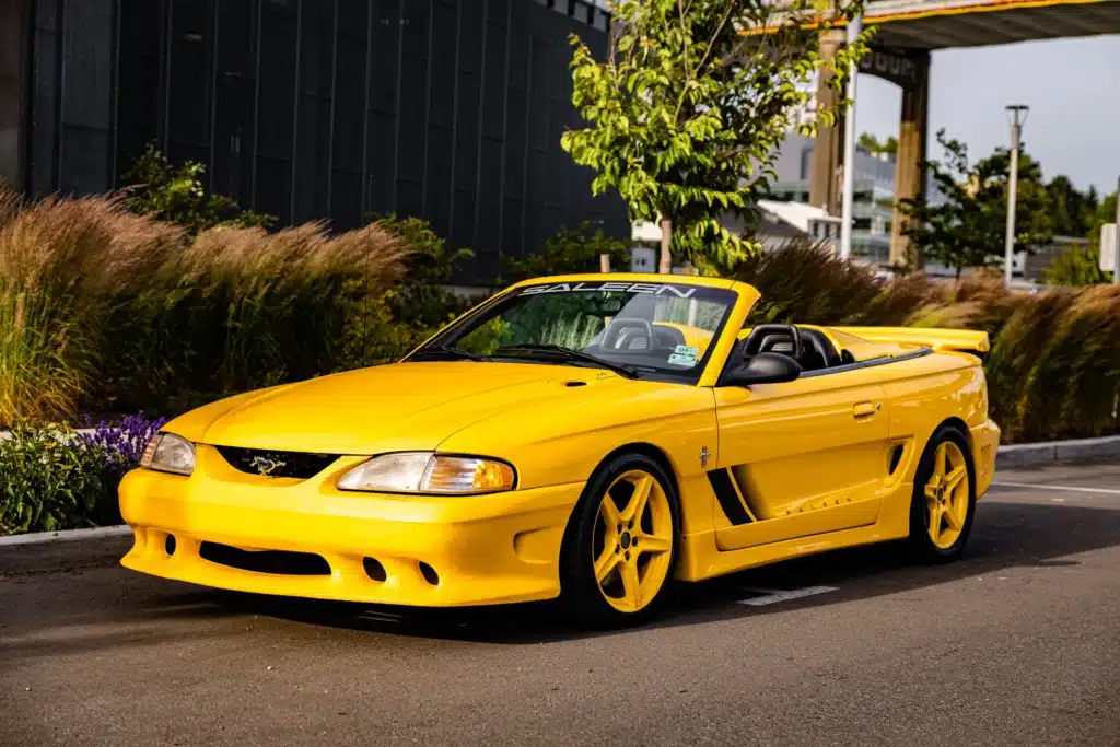 We are selling George Foreman's iconic 1995 yellow convertible Ford Mustang and it's currently less than $40,000