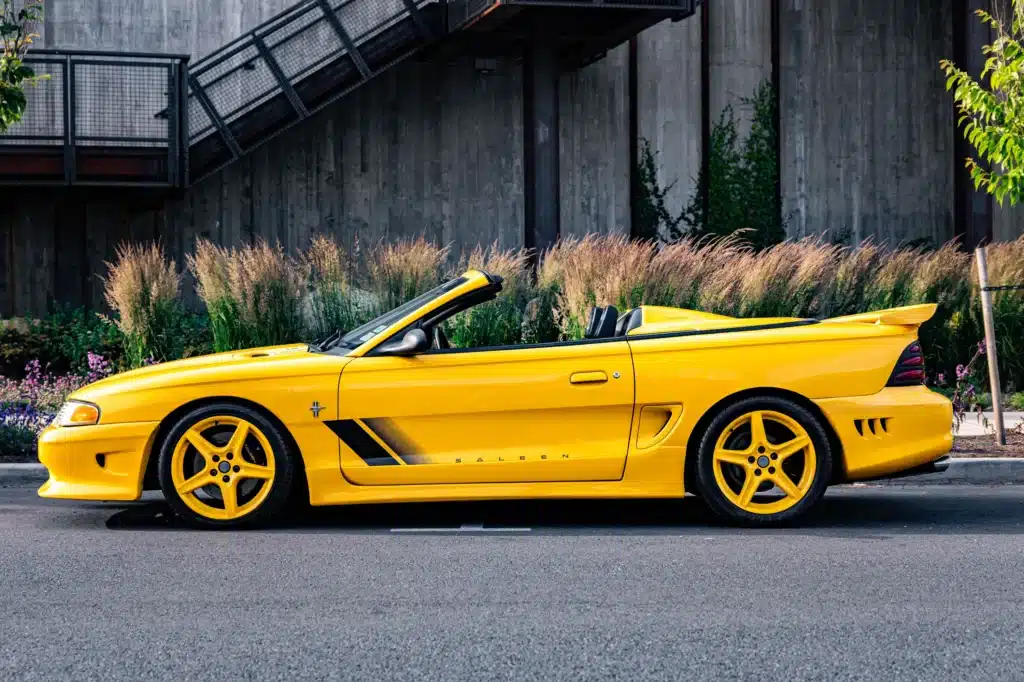 We are selling George Foreman's iconic 1995 yellow convertible Ford Mustang and it's currently less than $40,000