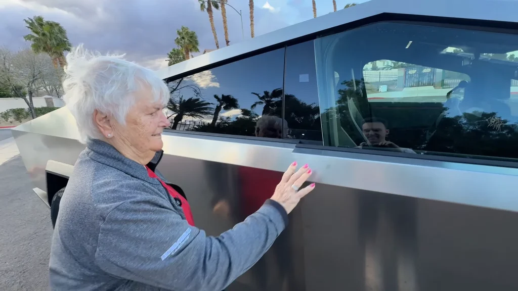 Las Vegas man lets his grandma drive a Tesla Cybertruck EV for the first time and she shares her honest opinion