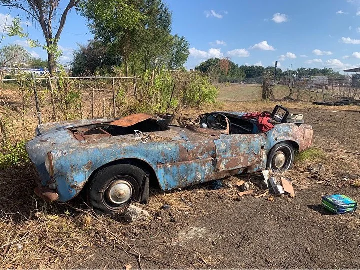 Mystery car discovered in Texas field no one on the internet can work out and there's not even any clues