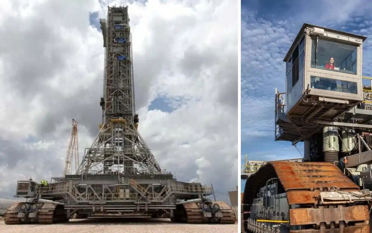 The NASA Crawler and the cockpit for its pilot.