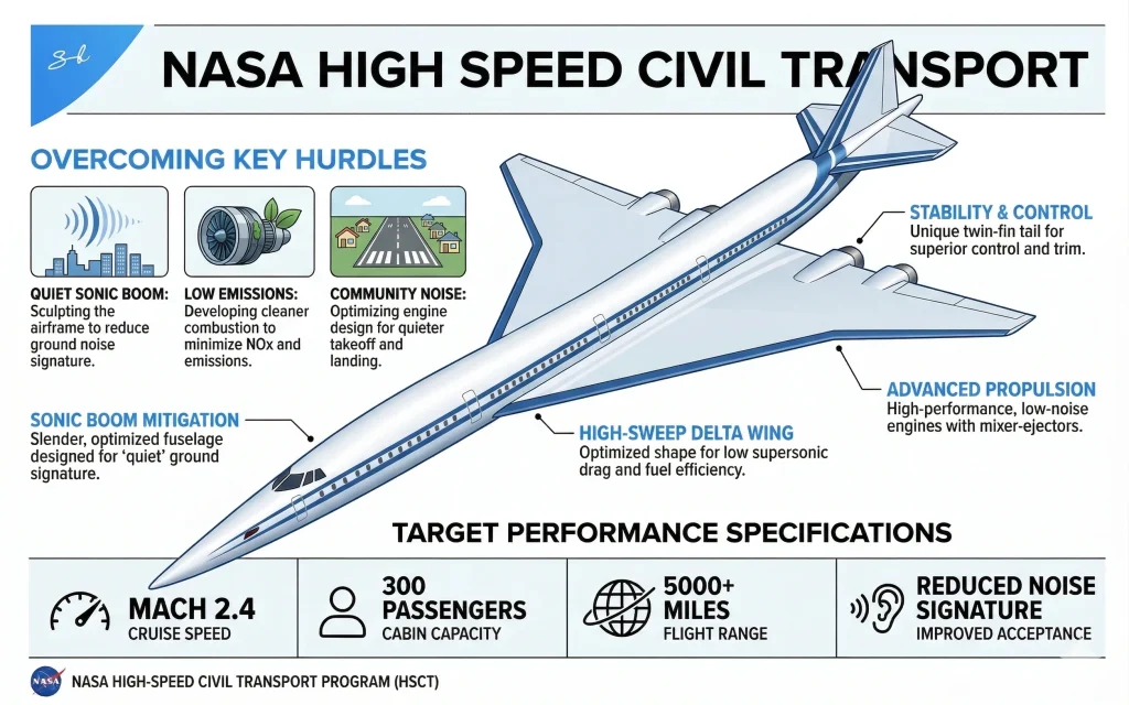 NASA spent nearly a decade secretly developing a 300 passenger supersonic jet twice as fast as Concorde using a Tupolev Tu-144 before quietly abandoning the entire program in 1999