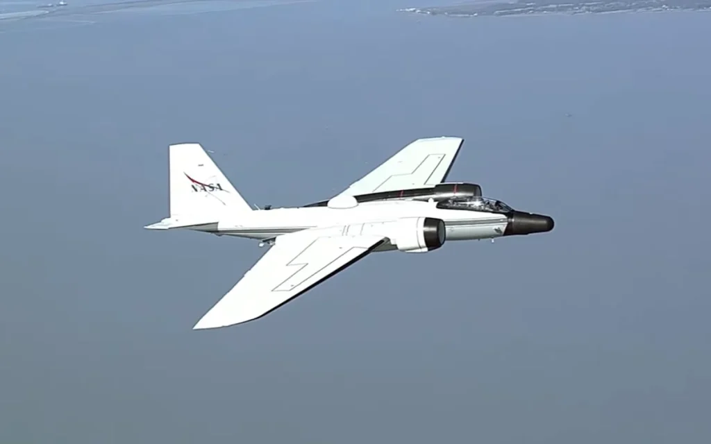 Operating in America, this British-inspired NASA WB-57 plane is 70 years old, but having been spotted in California, the iconic jet still has crucial operations