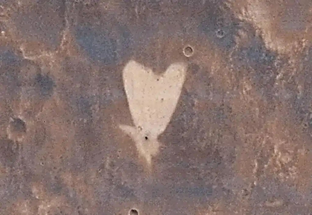 NASA has found several heart-shaped patterns on Mars