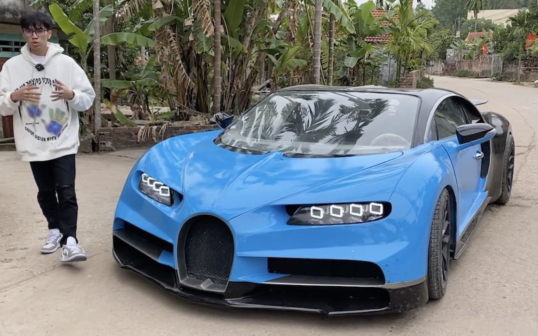 Vietnamese mates make a Bugatti Chiron from clay and fiberglass
