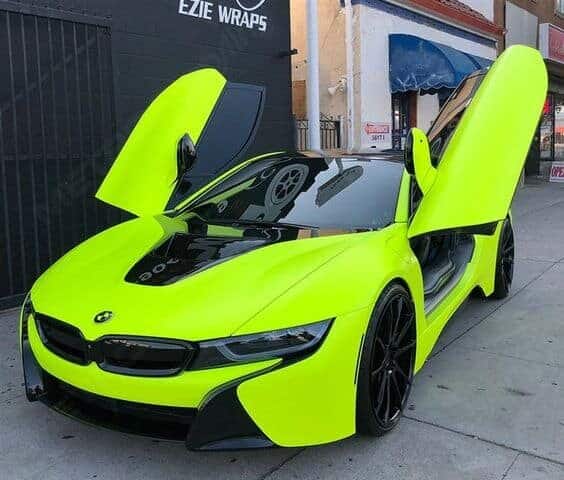 BMW in neon yellow by Metro Restyling