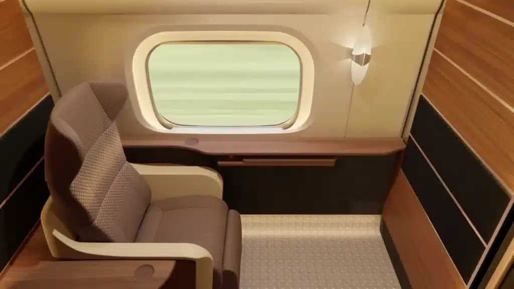 Luxury private rooms of Shinkansen bullet trains