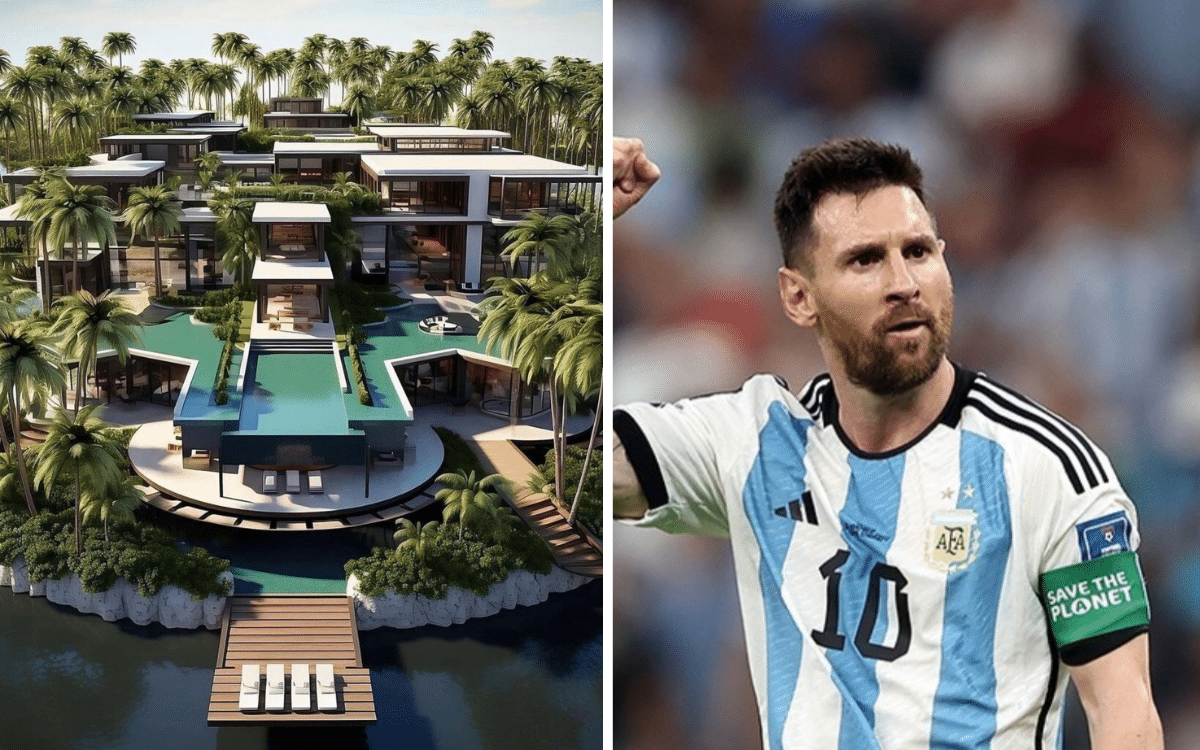 Newest Miami concept mansion for Lionel Messi is a spectacular $145m private island property