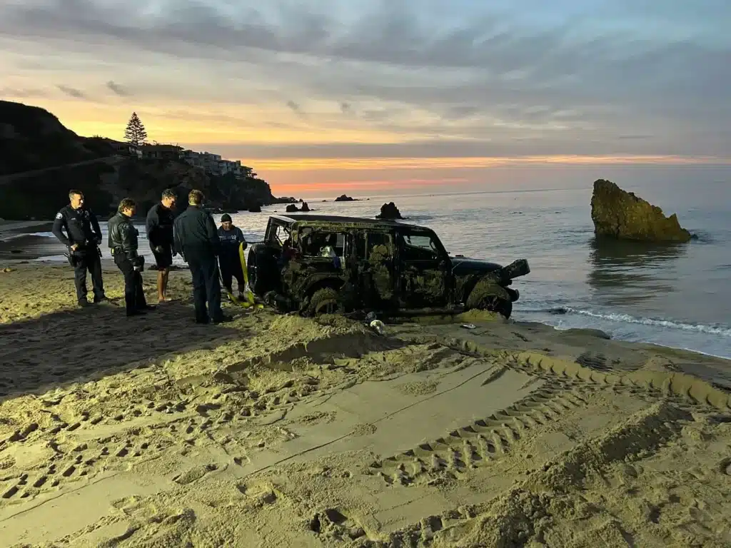 Newport beach California, Pacific Ocean Jeep Wrangler owner