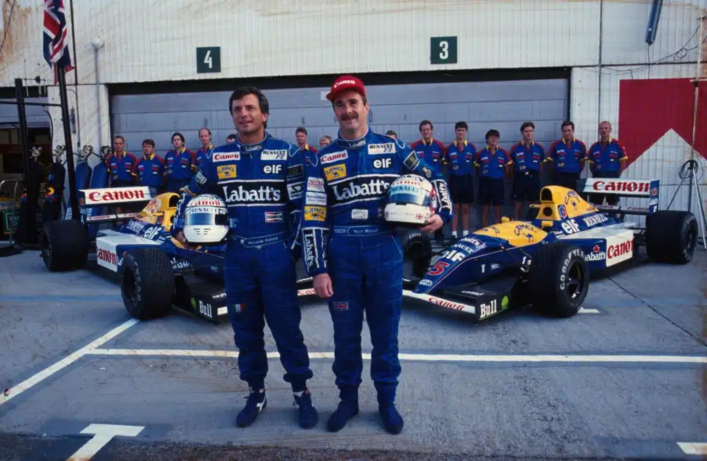 Nigel Mansell and Riccardo Patrese would finish first and second respectively in the 1992 F1 championship - powered by the iconic Williams FW14B.