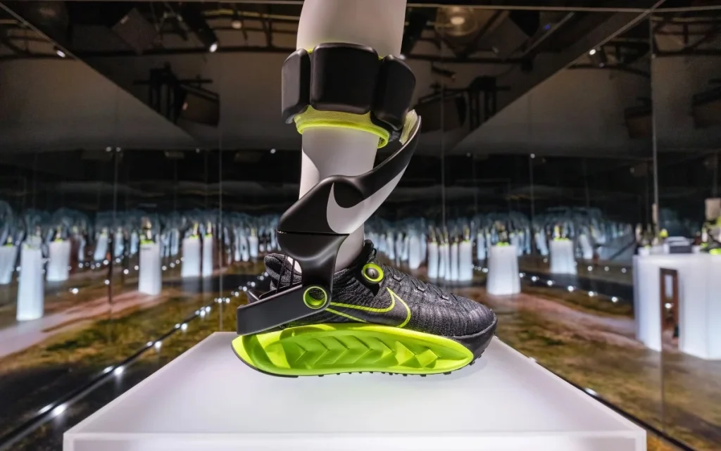 Nike is working on a new type of bionic sneakers that they call an e-bike for your feet