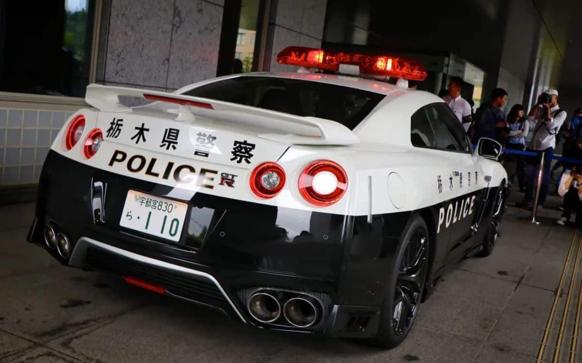 Japan Nissan GT-R police car.
