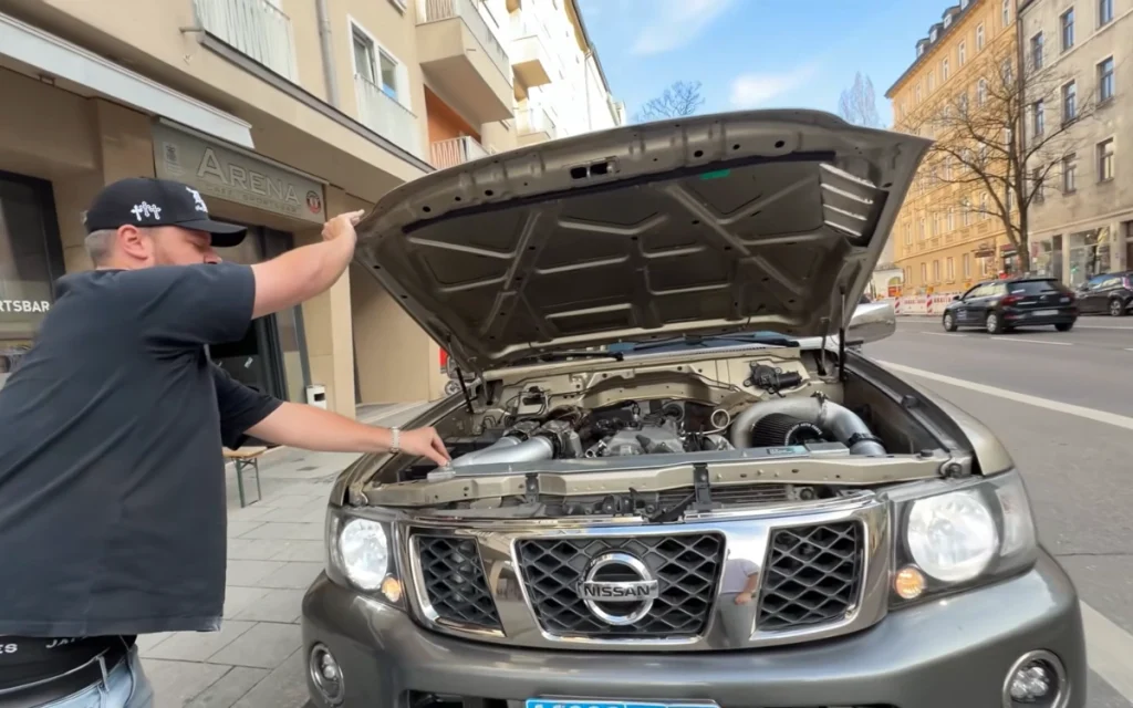 A Nissan Patrol racing on the Autobahn in a high-speed test that raises one simple question: how fast is too fast for a 2.5-ton SUV?