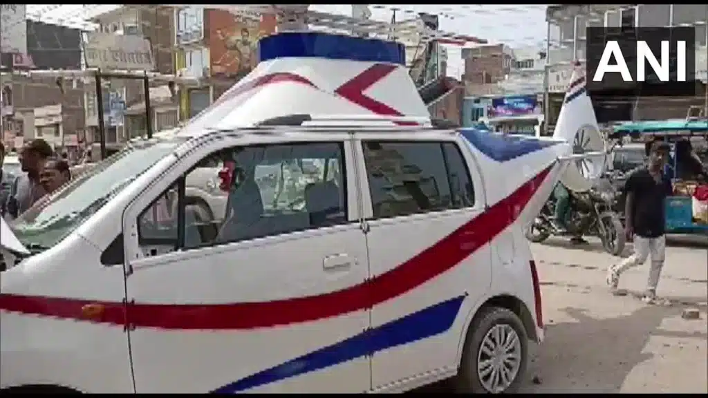 Helicopter-like car made by Diwakar